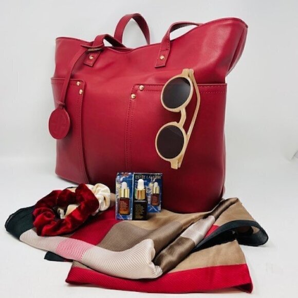 7 pc-Estee Lauder Adv Night repair, totebag, scarf, sunglasses, scrunchies-NEW! - Picture 1 of 3